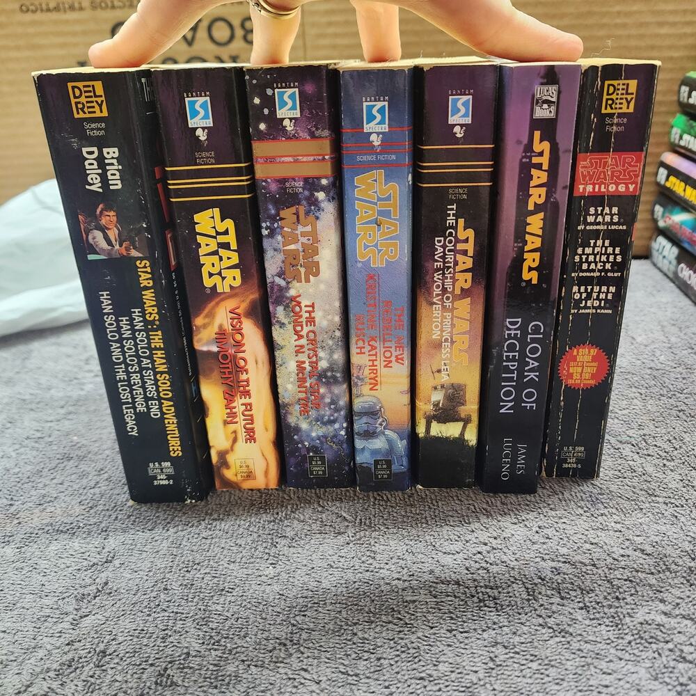 7 paperback Star Wars books Hans Solo Trilogy X